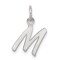 Sterling Silver Small Initial Letter M Charm Pendant Jewerly 19mm x 8mm